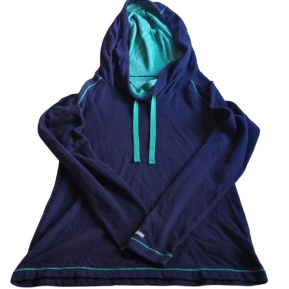 Columbia Lightweight Pullover Hoodie Medium Dark Blue & Teal - Picture 6 of 7